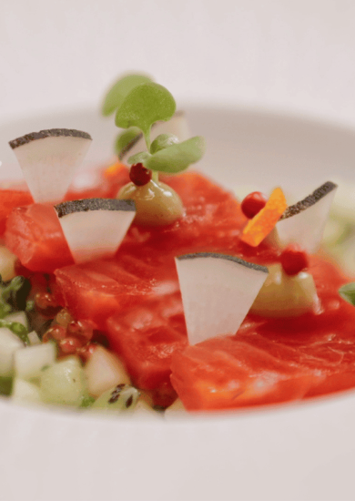 Trout gravlax