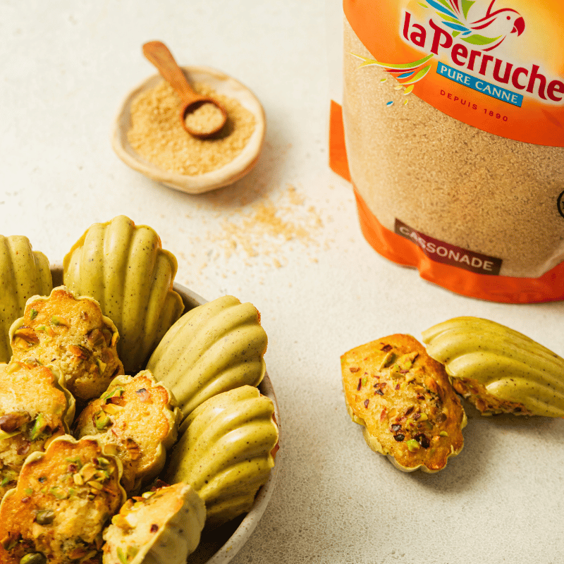 Pistachio madeleines
