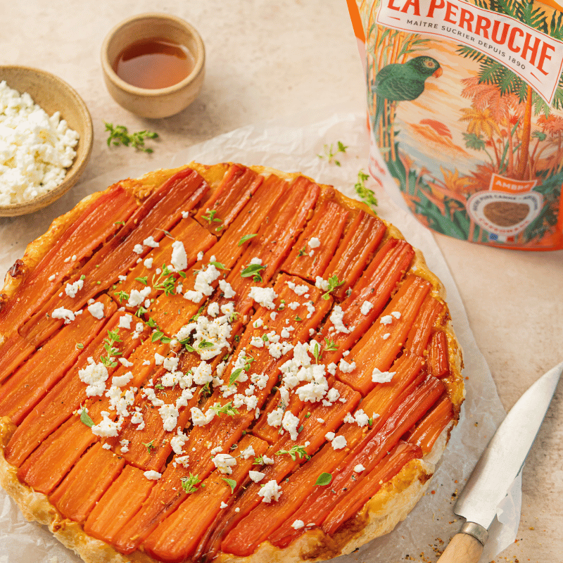 Carrot tarte tatin