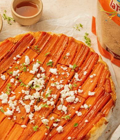 Carrot tarte tatin