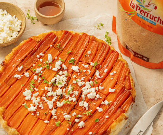 Carrot tarte tatin