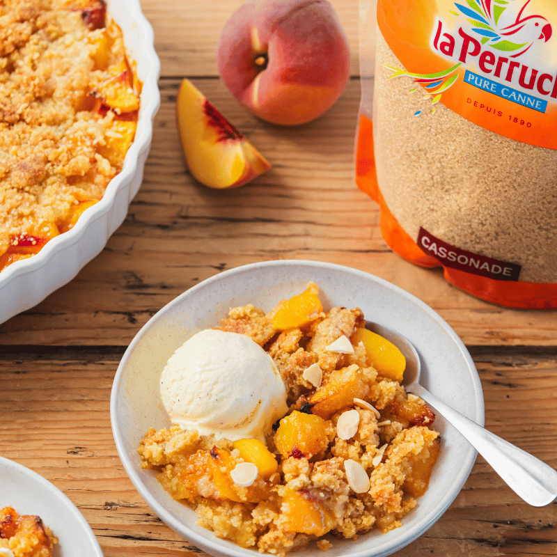Peach crumble