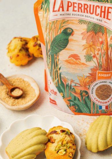 Pistachio madeleines