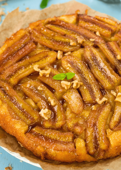 Tarte tatin aux bananes caramélisées