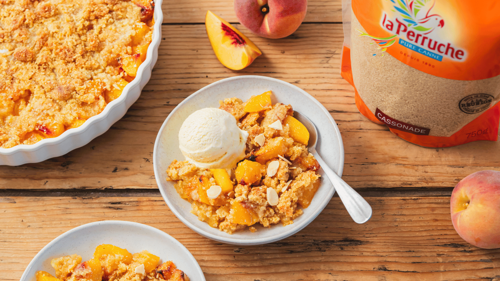 Peach crumble - La Perruche