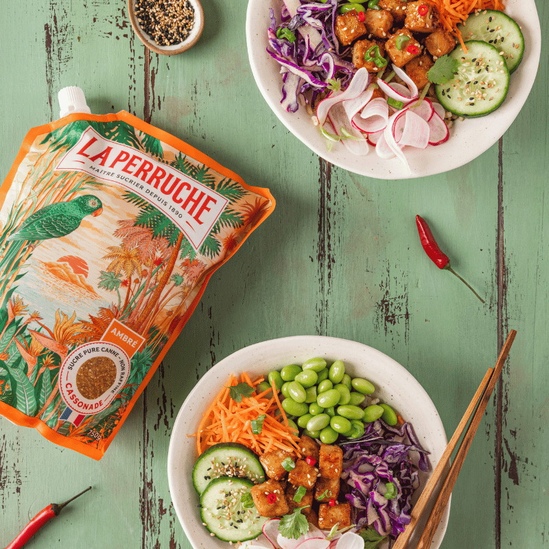 TOFU CARAMELISE - LA PERRUCHE