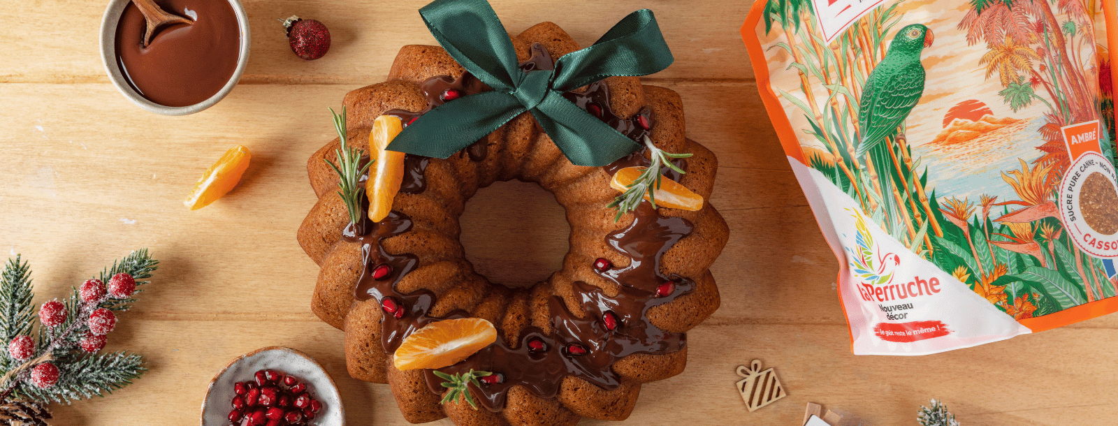 COURONNE DE NOEL - LA PERRUCHE